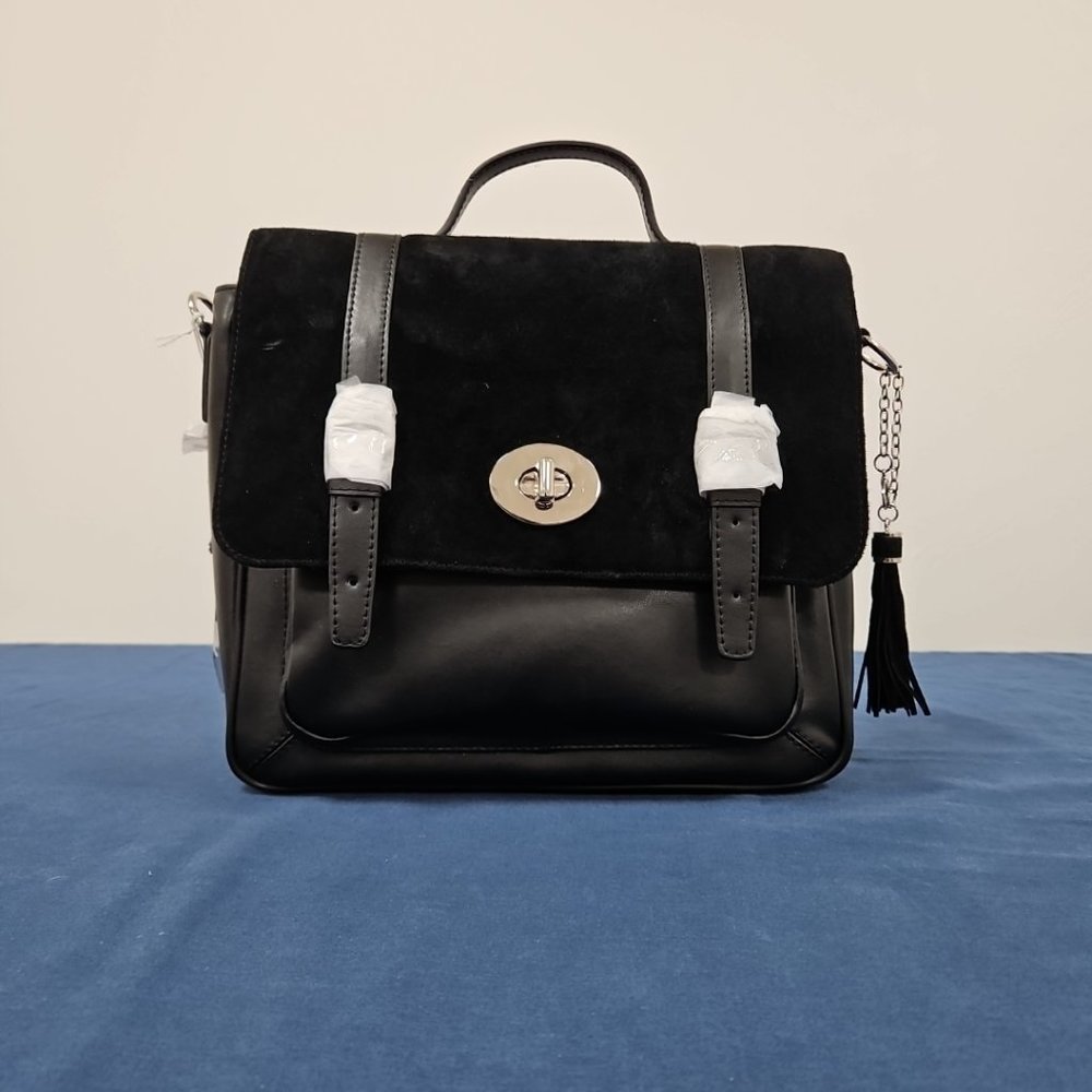 Satchel Mini School Girl, Cowhide with Suede